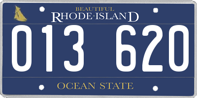 RI license plate 013620