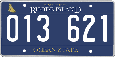 RI license plate 013621