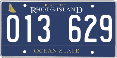 RI license plate 013629