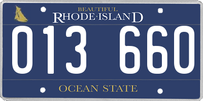 RI license plate 013660