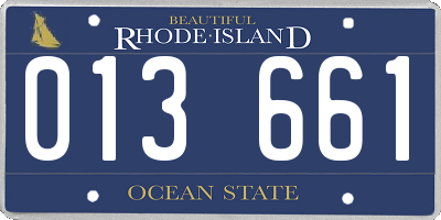 RI license plate 013661