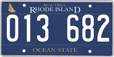 RI license plate 013682