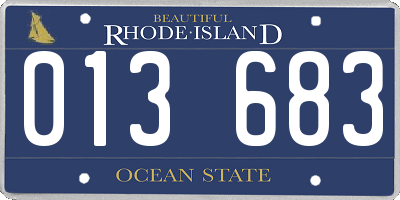 RI license plate 013683