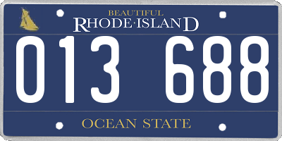 RI license plate 013688