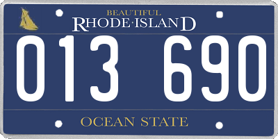 RI license plate 013690