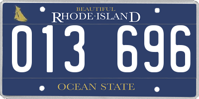 RI license plate 013696