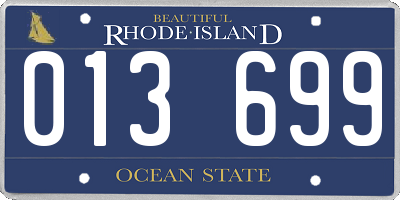 RI license plate 013699