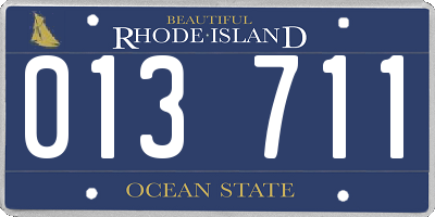 RI license plate 013711