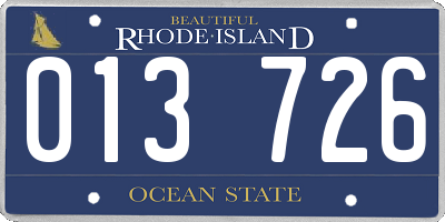 RI license plate 013726