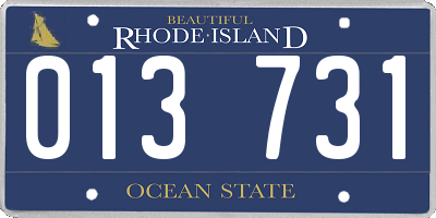 RI license plate 013731