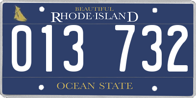 RI license plate 013732