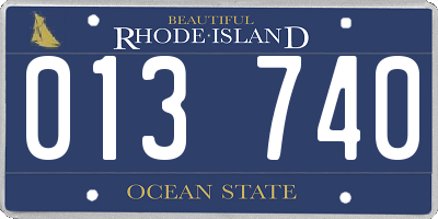 RI license plate 013740