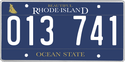 RI license plate 013741