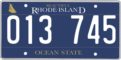 RI license plate 013745