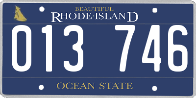 RI license plate 013746