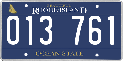 RI license plate 013761