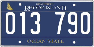 RI license plate 013790