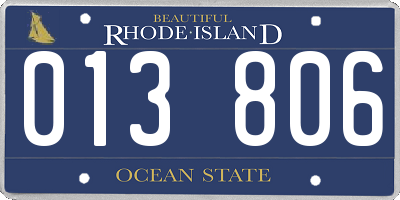 RI license plate 013806
