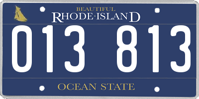 RI license plate 013813