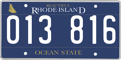 RI license plate 013816