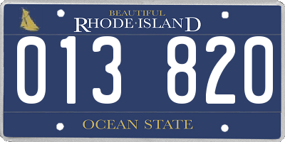 RI license plate 013820