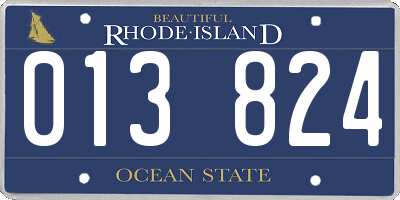 RI license plate 013824