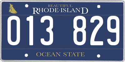 RI license plate 013829