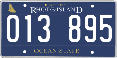 RI license plate 013895