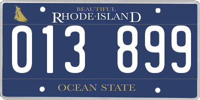 RI license plate 013899