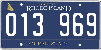 RI license plate 013969