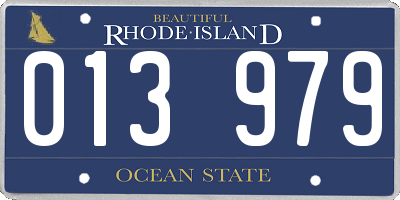 RI license plate 013979