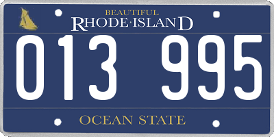 RI license plate 013995