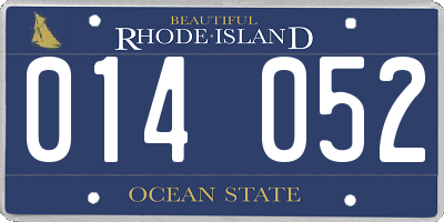 RI license plate 014052