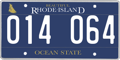 RI license plate 014064