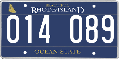 RI license plate 014089