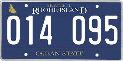 RI license plate 014095