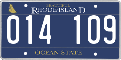 RI license plate 014109