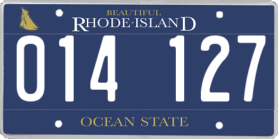 RI license plate 014127