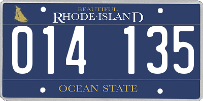 RI license plate 014135