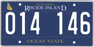 RI license plate 014146
