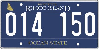 RI license plate 014150