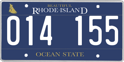 RI license plate 014155