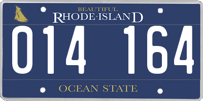 RI license plate 014164