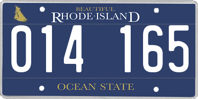 RI license plate 014165