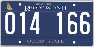 RI license plate 014166