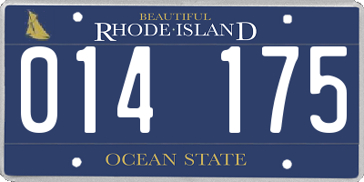 RI license plate 014175