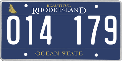 RI license plate 014179