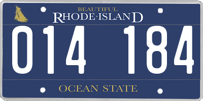 RI license plate 014184