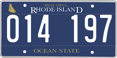 RI license plate 014197