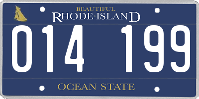 RI license plate 014199